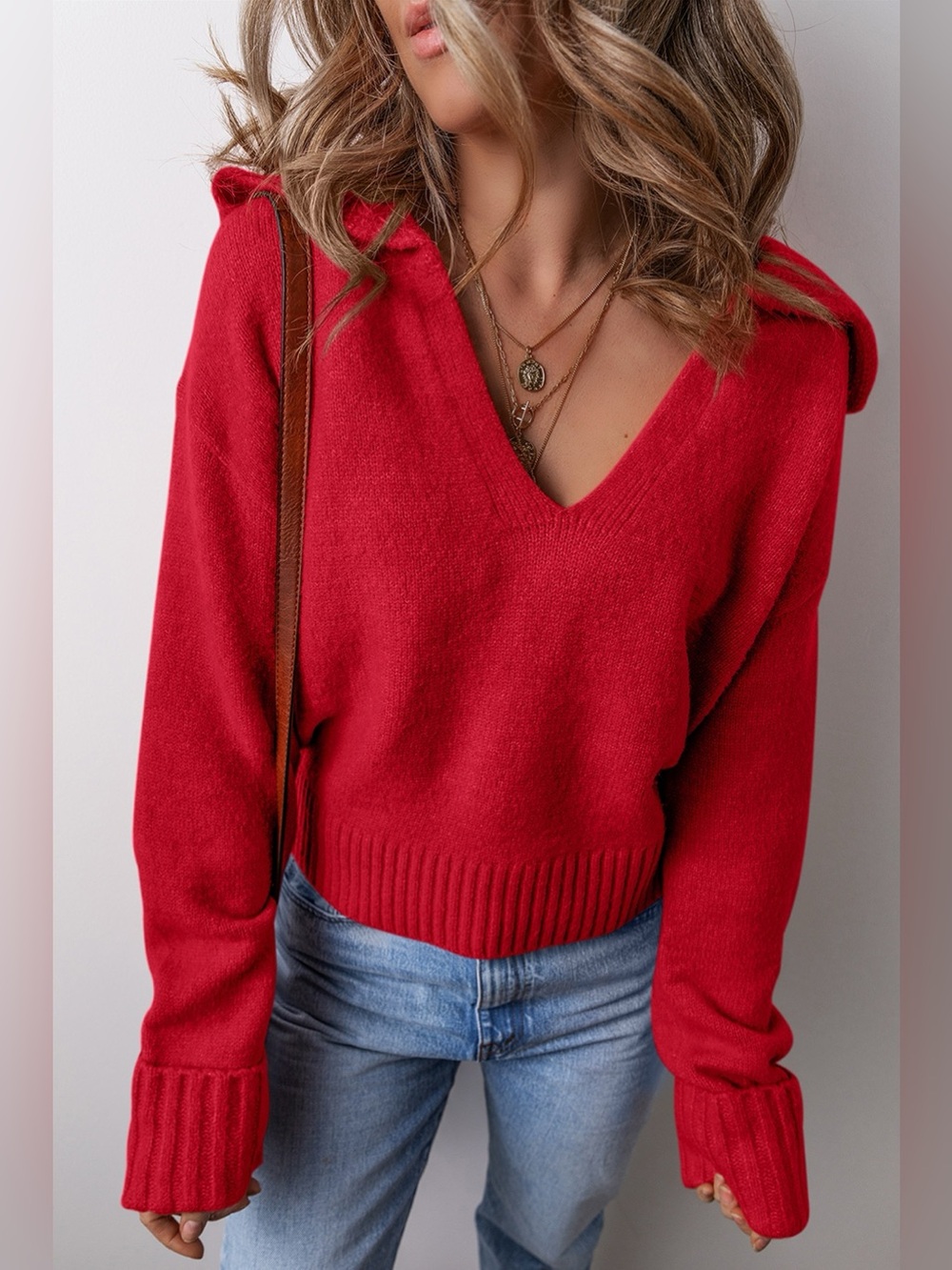 Ribbed Hem Long Sleeve Sweater
